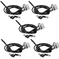 I3C Laptop Cable Lock Hardware Security Cable Lock Anti Theft Combination Lock for iPad Tablet Laptop MacBook and All Other Notebooks and Tablets (5pcs Black)