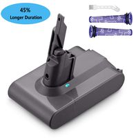 FirstPower 4.0Ah Dyson V7 Replacement Battery 21.6V Upgraded Li-ion Battery for Dyson V7 Motorhead Animal Trigger HEPA Car+Boat Absolute Handheld Vacuum Cleaners, 2 Filters & 1 Brush