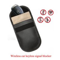 Car Key Signal Blocker Case, Keyless Entry Fob Guard Signal Blocking Pouch Bag, Antitheft Lock Devices, Healthy Cell Phone Privacy Protection Security WIFI/GSM/LTE/NFC/RF Blocke (Black)