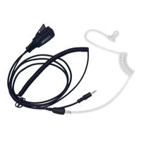 Coodio Elite Surveillance Earpiece Security Headset Bodyguard FBI [Covert Acoustic Tube] Mic Microphone for 1 Pin Uniden 2 Way Radio Walkie Talkie