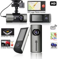 Indigi XR300 2.7" TFT Dash Cam DVR + Dual Wide Angle Lens Security Record + Motion Sensor + GPS Module
