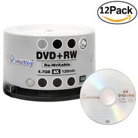 600 Pack Smartbuy Blank DVD+RW 4X 4.7GB 120Min Logo Rewritable DVD Media Disc