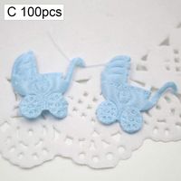 Ugthe Other Accessories 100Pcs Footprint Pacifier Bear Shape Baby Shower Confetti DIY Table Decoration - Pink Stroller