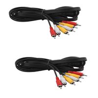 Yohii 2Pcs 10ft RCA Cable Male to Male RCA Audio Extension Cable