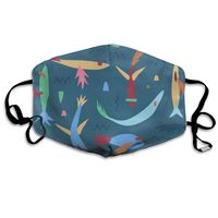 YUIOP Colorful Fish Printed Mask Neutral Mask for Men and Women Polyester Dust-Proof Breathable Mask