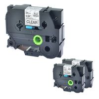 Nineleaf 3 Pack Black on Clear 24 mm x 8 m 1'' 26.2ft Label Tape Cassette Compatible for Brother P-Touch TZe151 TZ-151 TZe-151 TZ151 Laminated for PT-P700 PT-P750W PT-D600 PT-520 PT-530 Label Maker