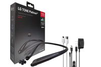 LG Tone HBS-930 Platinum HD - Bluetooth Headset Sound by - Harman Kardon Wireless Stereo Headset - with Car/Wall Charger USB, Ear Gels (Refurbished) (Black)