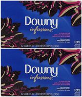 Downy Ultra Infusions Orchid Allure Sheet Fabric Softener, 105 Count (Pack of 2)