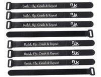 RJXHOBBY 16mmX300mm Non-Slip Silicone Battery Straps - 8 PACK Black
