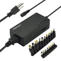 TekkPerry 96W Universal Laptop AC Power Adapter Charger with 10 Adapters 8 Neddle Tips 12V-24V Compatible with Notebook Acer Asus Toshiba Dell Lenovo IBM HP Samsung Sony Gateway Fujitsu LCD DVD