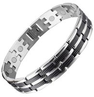 Bio Magnetic Bracelet for Men All Sizes Magnetic Therapy Bracelet Healing Health Bracelet Arthritis Joint Wrist Magnetic Wristband +Gift Box-ARM (9.5 in)