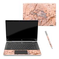 MightySkins Skin Compatible with Pavilion x360 14" (2018) - Blush Marble | Protective, Durable, and Unique Vinyl Decal wrap Cover | Easy to Apply, Remove, and Change Styles | Made in The USA