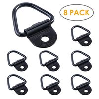 8Pcs Cargo Tie-Down Anchors 2"" Diameter V-Ring Bolton Trailer Anchor Replacement for D-Ring Plastic Flush Mount Pan Fitting Tie Dow for Trailers Trucks Warehouses