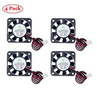 TeOhk 4PCS DC Cooling Fan 5V 0.12A with Cable, Terminal Mini Quiet for 3D Printer,Fan Module, (404010mm)