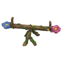 NW Wholesaler Fairy Garden Supply - Fairy Furniture - Flower and Tree Teeter Totter for Miniature Fairy Gardens