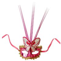 Face mask Shield Veil Guard Screen Domino False Front Halloween mask Annual Makeup Dance mask Rose red