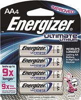Energizer Ultimate Lithium Batteries Batteries AA 4 ea (Pack of 3)