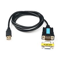 CableDeconn USB to RS232 Adapter with Prolific PL2303 Chipset 6ft 2m USB 2.0 Male to RS232 DB9 Serial Male with RS232 Adapter Female Cable for Windows XP,Windows Vista,7,8,10,Mac OS Linux