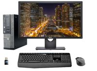 Dell Optiplex 3010 PC, 24" FHD Dell Monitor, Wireless Keyboard and Mouse, WiFi, Intel i5, 8GB Memory, 240GB SSD Storage, Windows 10 (Renewed)