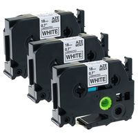 TZe-221 Label Tape, LaBold Black on White Standard Laminated Label Tape Cartridge 0.35" X 26.2'(9mm x 8m) Compatible for Brother P-Touch TZ TZe 221 TZ-221 TZe-221 (4)