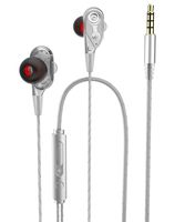 Cute Earbuds,Quad Earbuds Wired,SXGINBT IEM PSP Earbuds with Vlolume Control,Loud Earbuds with 3D Surround Sound,Ray Earbuds for Girls,5S 6S S7 S8 S9 S10E Earphone with Bass(Silver)