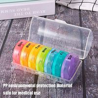 Daily Pill Organizer 2 Times a Day - Weekly AM/PM Pill Box, 7 Day Pill Container, Medicine Organizer, Vitamin Organizer by QMOEH