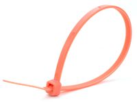 8 Inch Fluorescent Orange Standard Nylon Zip Tie - 100 Pack