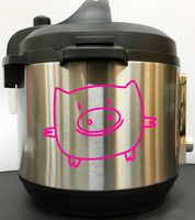 Pig Drawing Decal Sticker - Pink Vinyl Decal Sticker for Instant Pot Instapot Pressure Cooker