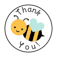 Thank You Stickers 48 Thank You Bumble Bee Envelope Seals Labels Stickers