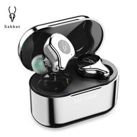 True Wireless Earbuds Bluetooth 5.0 Headphones - Sabbat Stereo Deep Bass Wireless Headphones for Sport/Workout/Music, Noise Cancelling Bluetooth Headset for Sumsung Galaxy/iPhone/iOS/Android