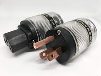 SonarQuest Standard Edition Red Copper Series US Power Plug & IEC Connector Set AC Power For HiFi Audio (ST-RP+RC(B))