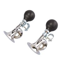 Allpdesky 2 Pack Bugle Horn, Retro Clown Horn, Kids Bike Horn, Classic Vintage Metal Twist Loudspeaker Siren Hooter Snail Air Horn for Vehicles Bicycles Golf Cart