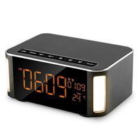 Bluetooth Speaker Stereo FM Radio, ZEPST Wireless Speaker with LED Screen, Alarm Clock, Bold Bass, Handsfree, 8h Playtime for iPhone, Mobile, Tablet and PC