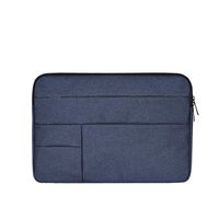 AINAAN Oxford Cloth Water Repellent Laptop Sleeve Case Cover with Pocket Compatible 13-13.3 Inch MacBook Pro/Air,Multi-Object Bag, Large Capacity, Navy Blue