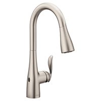 Moen 7594EWSRS Arbor Motionsense Wave Sensor Touchless One-Handle Pulldown Kitchen Faucet Featuring Power Clean , Spot Resist Stainless (Renewed)