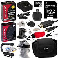 All Action Sports Accessories Kit for GoPro HD Hero3, Hero3+ Black Silver White with 32GB, x2 Battery, Charger, HDMI, Stabilizer Handle, Head Strap, Case, Floating Strap, Cleaning Kit, Tripod