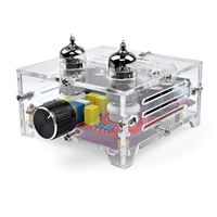 AOSHIKE Fever 6J1 Tube Amplifier Preamp Board HiFi Dual Channel Class A Volume Control Tone Preamplifier Board with Crystal Case