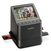 Ivation High Resolution 23MP Film Scanner Converts 135, 110, 126, Black and White, Films Slides and Negatives into Digital Photos, Vibrant 3.5in 3.5in Color LCD Display, Easy Quick Load Film Inserts (Renewed)