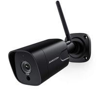 Outdoor Security Camera, 1080p IP Cam 2.4G IP66 Waterproof Night Vision Surveillance System with Two-Way Audio, Motion Detection, Activity Alert, Deterrent Alarm - iOS, Android App