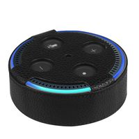 Fintie Protective Case for Amazon Echo Dot (Fits All-New Echo Dot 2nd Generation Only) - Premium Vegan Leather Cover Sleeve Skins, Black
