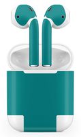 Vinyl Decal Sticker Protective Skin Compatible with Apple Airpods Gloss Teal