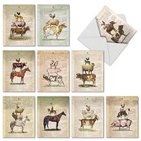 10 Thank You Greeting Cards with Envelopes 4 x 5.12 inch - ‘Farm Stand' Note Cards - Say Thanks for Weddings, Baby Showers, Thanksgiving - Grateful Stationery Set M6595TYG