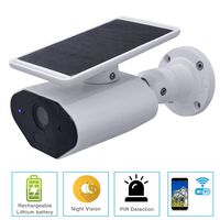 CELIBATE Solar Battery Powered Wire-Free Security Home Camera Outdoor Waterproof HD Wireless IP Camera Two Way Audio, IR Night Vision, Alarm Alert Compatible with Alexa/Echo Dot