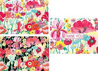 Entertaining with Caspari Bundle of Boxed Assorted Blank Note Cards and Thank You Cards … (Secret Garden)