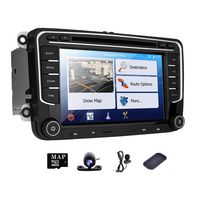 Car Radio DVD GPS Stereo Player for VW Jetta Golf 6 Passat Polo Tiguan Seat Leon Skoda Octavia Double 2 Din 7 inch in Dash HD Touch Screen Navigation FM AM Navi Camera