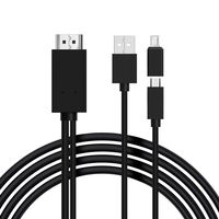 MHL to HDMI Cable, Micro USB to HDMI Adapter, 5pin to 11pin 1080P HDTV for Samsung Galaxy S5 S4 S3 Note 3 Note 2 Note 8, Mirroring and Charging Cable for Tablets, PCs, and Android Phones