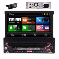 Eincar Single Din Flip Out Screen Car Radio Wince 8.0 Car Stereo 1 Din 7'' Capacitive Touchscreen Autoradio Bluetooth Head Unit with GPS Navigation Support USB SD Video Player Backup Camera