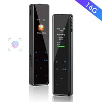 Fuhuim Digital Voice Recorder,with Dual Microphones Portable 16GB Touch Screen Voice Activated Audio Recorder,Password Lock Screen/A-B Repeat/1536kbps Stereo HD Audio for Lectures/Interviews/Class