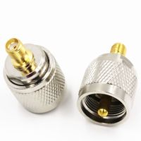 2pcs UHF Male PL259 PL-259 Plug to SMA Female Jack RF Adapter Connector High Quality Ships from USA