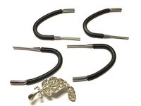 4pcs Replacement Metal Earhooks Earloops Earclips Compatible with BlueAnt Q3 Q2 and Q1 Wireless Headsets + Nice Crystals Feather Brooch